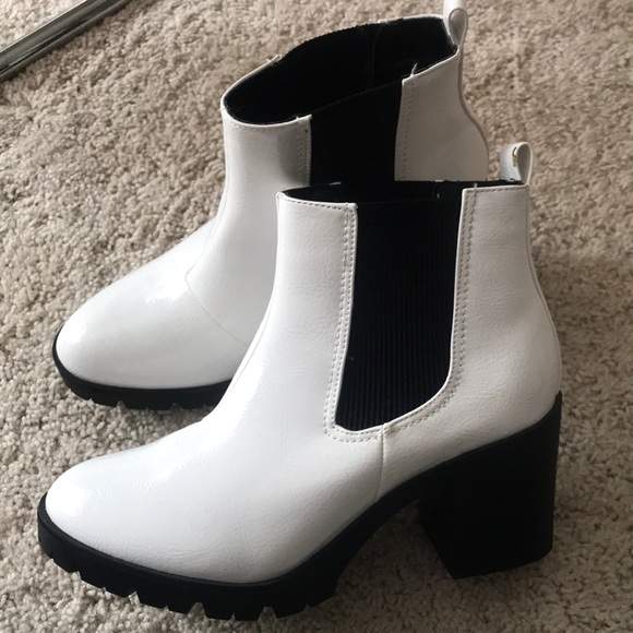 topshop white boots